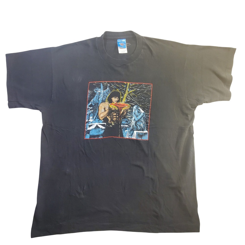 Vtg 90s The Crow Dead Time James O'Barr T-Shirt XL USA Black Single Stitch FOTL